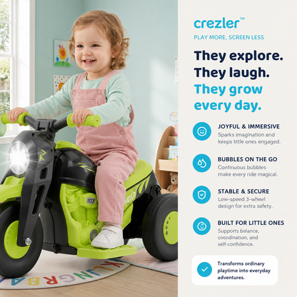 Crezler™ Kids Electric Bubble Motorbike